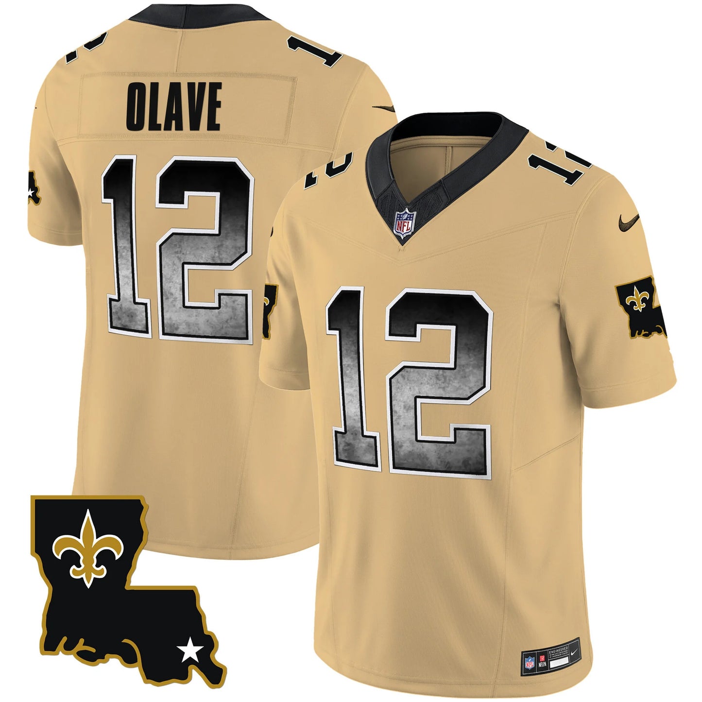 Men's New Orleans Saints 1987 Legacy Arch Smoke Jersey - All Stitched