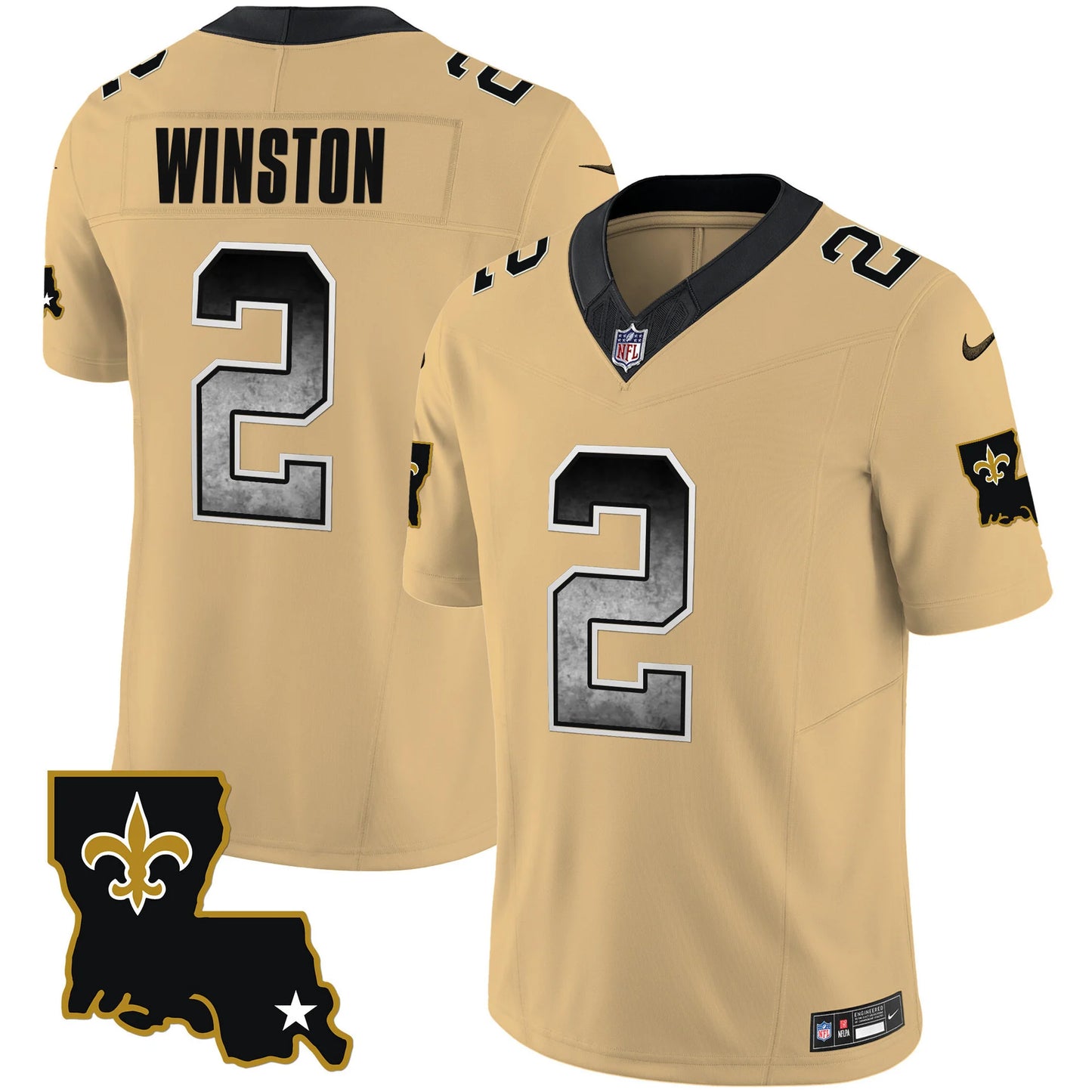 Men's New Orleans Saints 1987 Legacy Arch Smoke Jersey - All Stitched