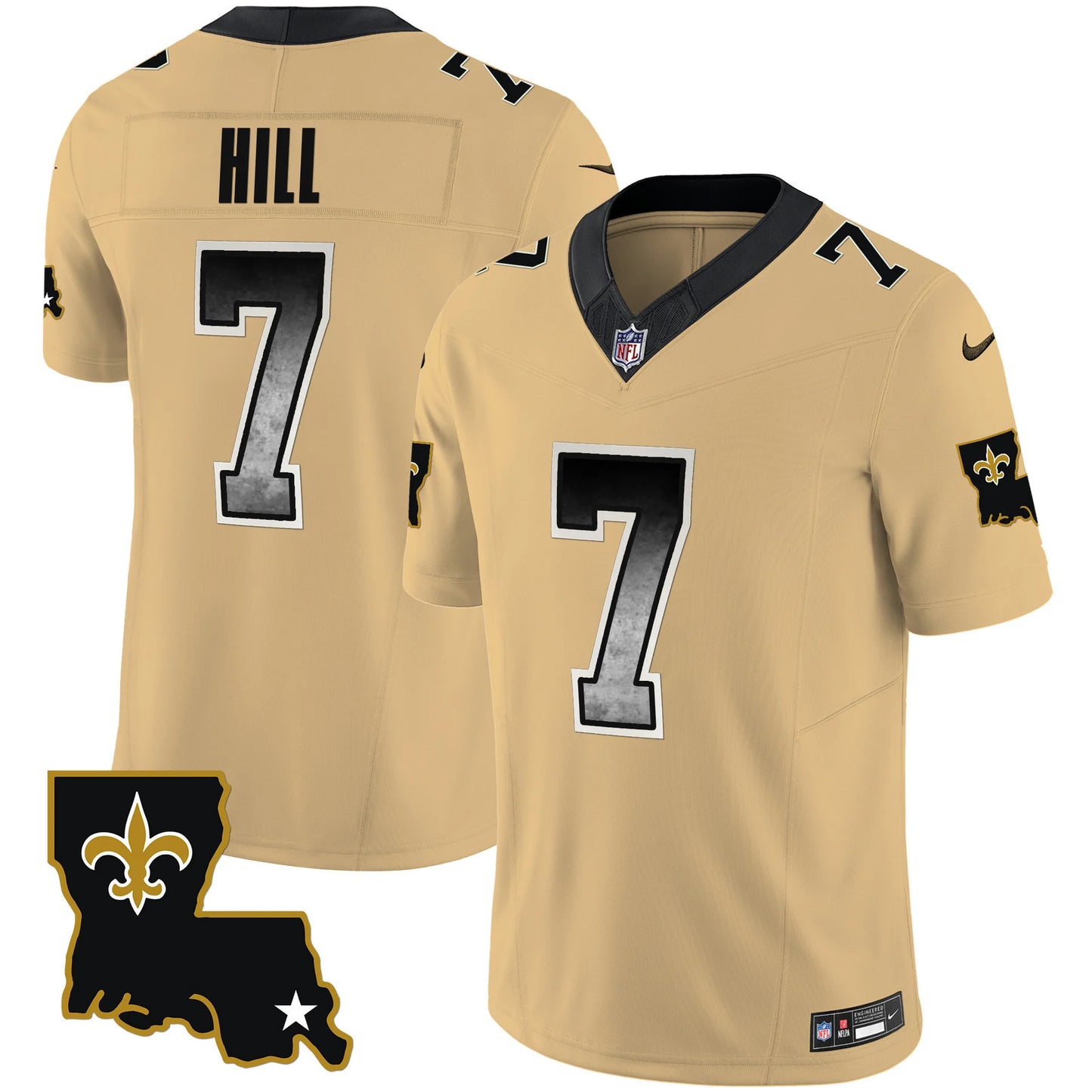 Men's New Orleans Saints 1987 Legacy Arch Smoke Jersey - All Stitched