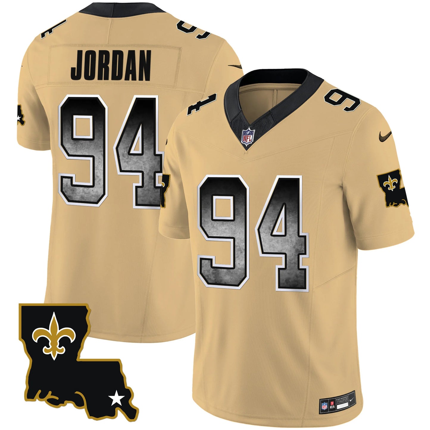 Men's New Orleans Saints 1987 Legacy Arch Smoke Jersey - All Stitched