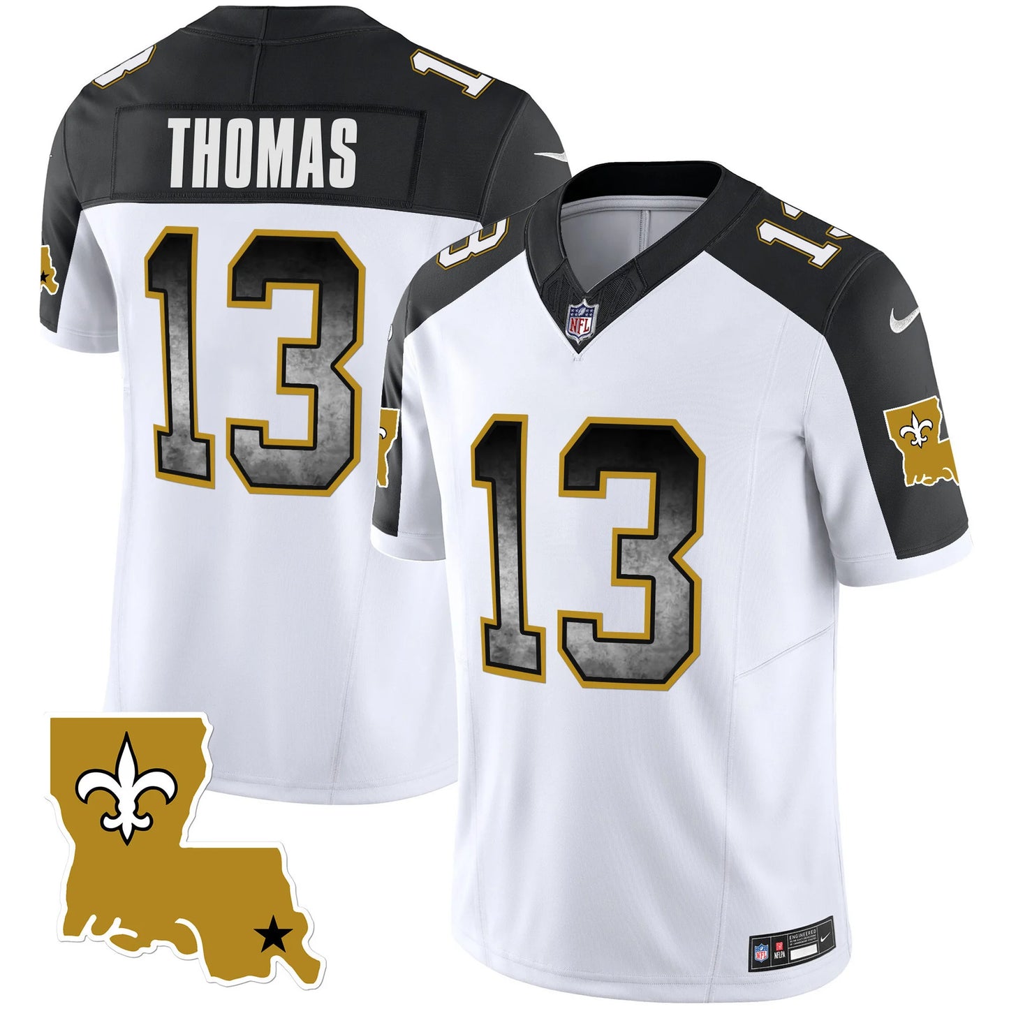 Men's New Orleans Saints 1987 Legacy Arch Smoke Jersey - All Stitched