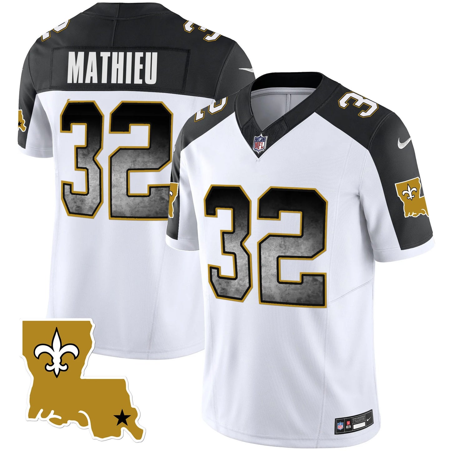 Men's New Orleans Saints 1987 Legacy Arch Smoke Jersey - All Stitched