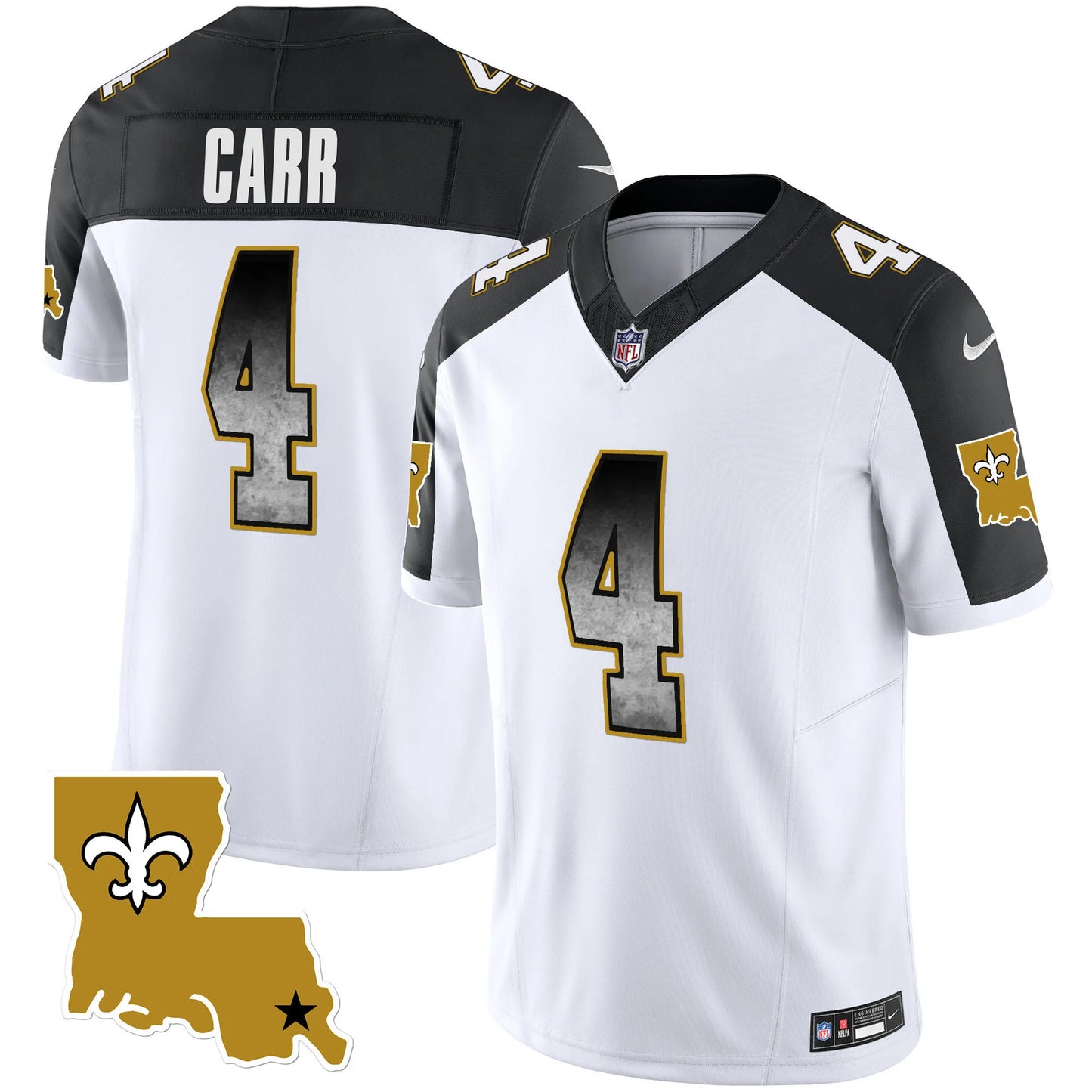 Men's New Orleans Saints 1987 Legacy Arch Smoke Jersey - All Stitched