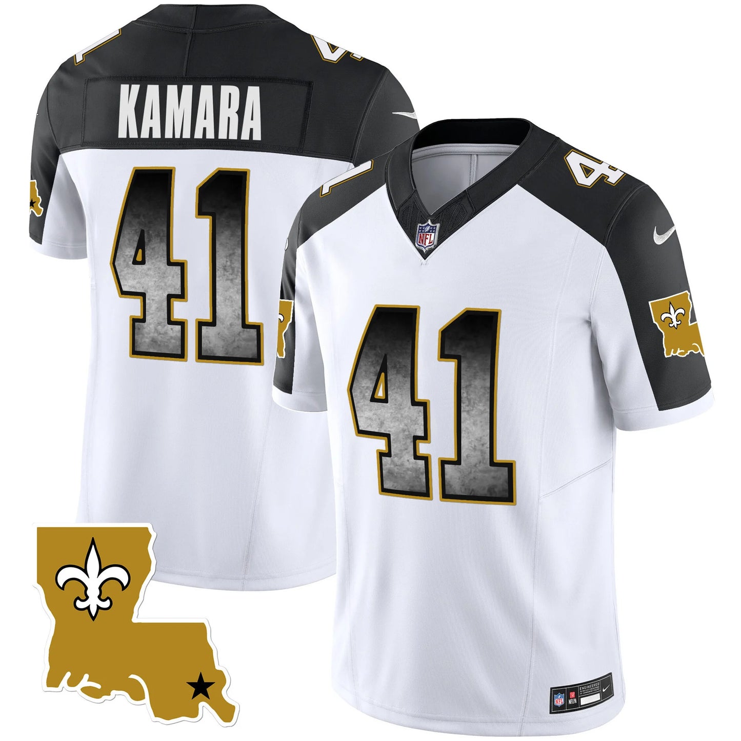 Men's New Orleans Saints 1987 Legacy Arch Smoke Jersey - All Stitched