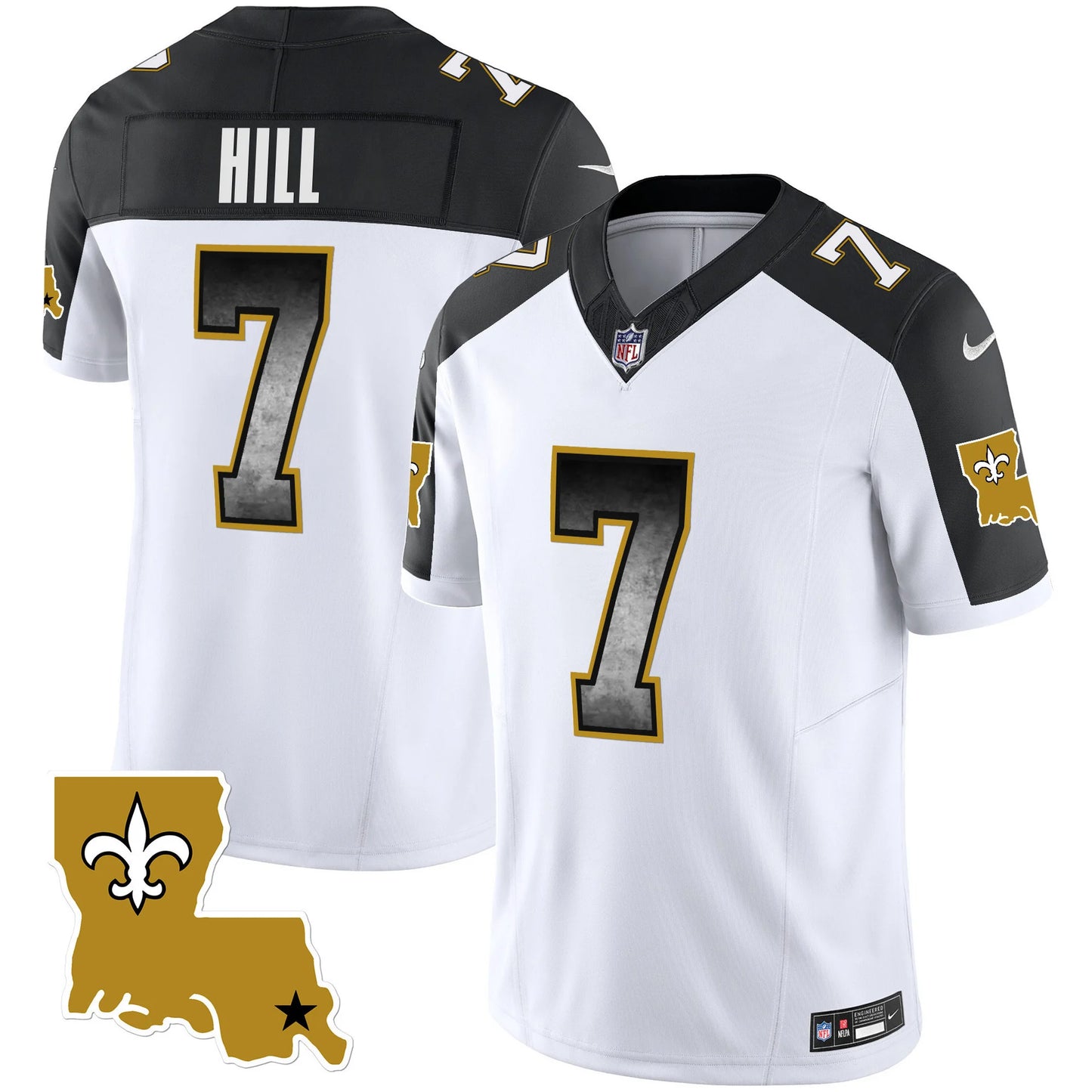 Men's New Orleans Saints 1987 Legacy Arch Smoke Jersey - All Stitched
