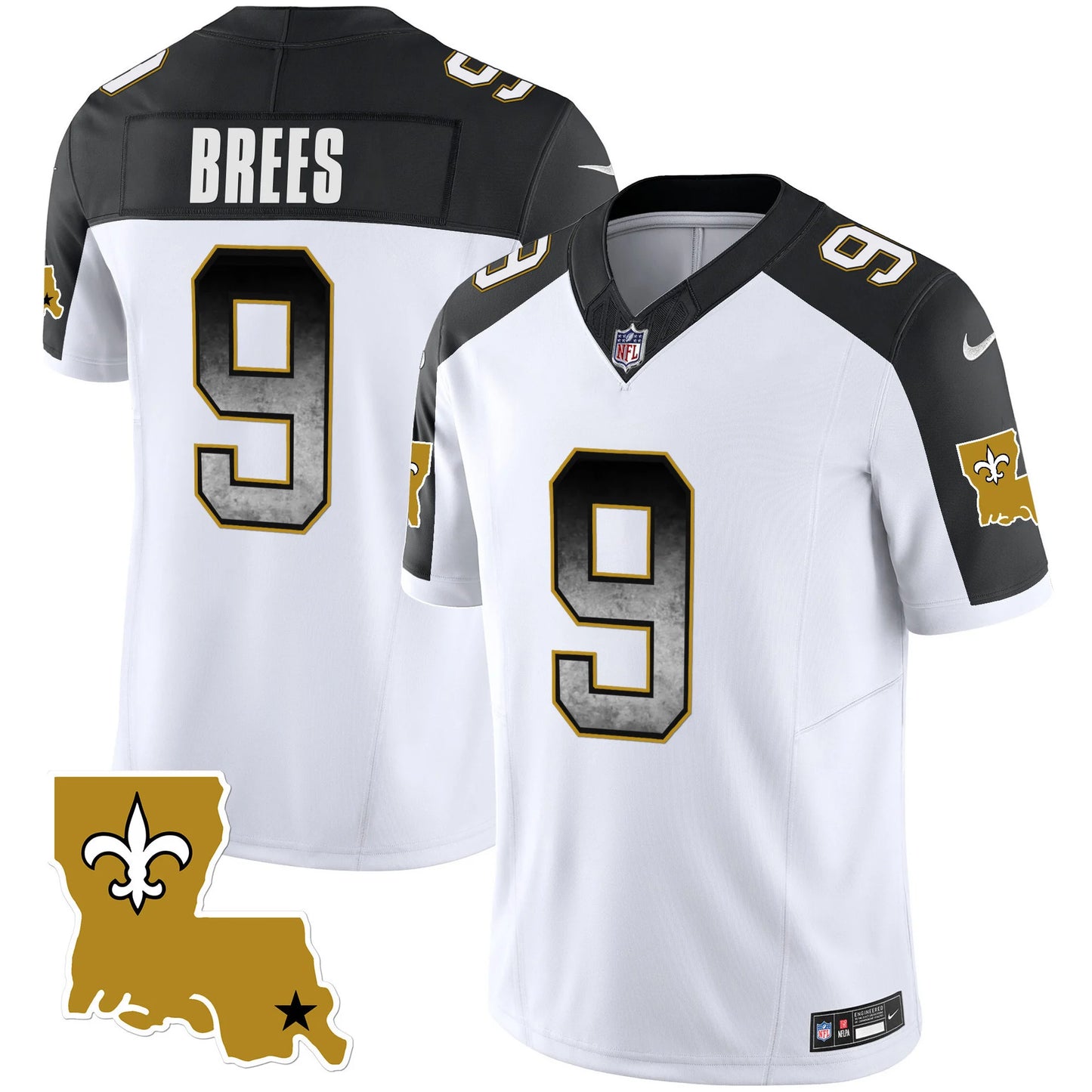 Men's New Orleans Saints 1987 Legacy Arch Smoke Jersey - All Stitched