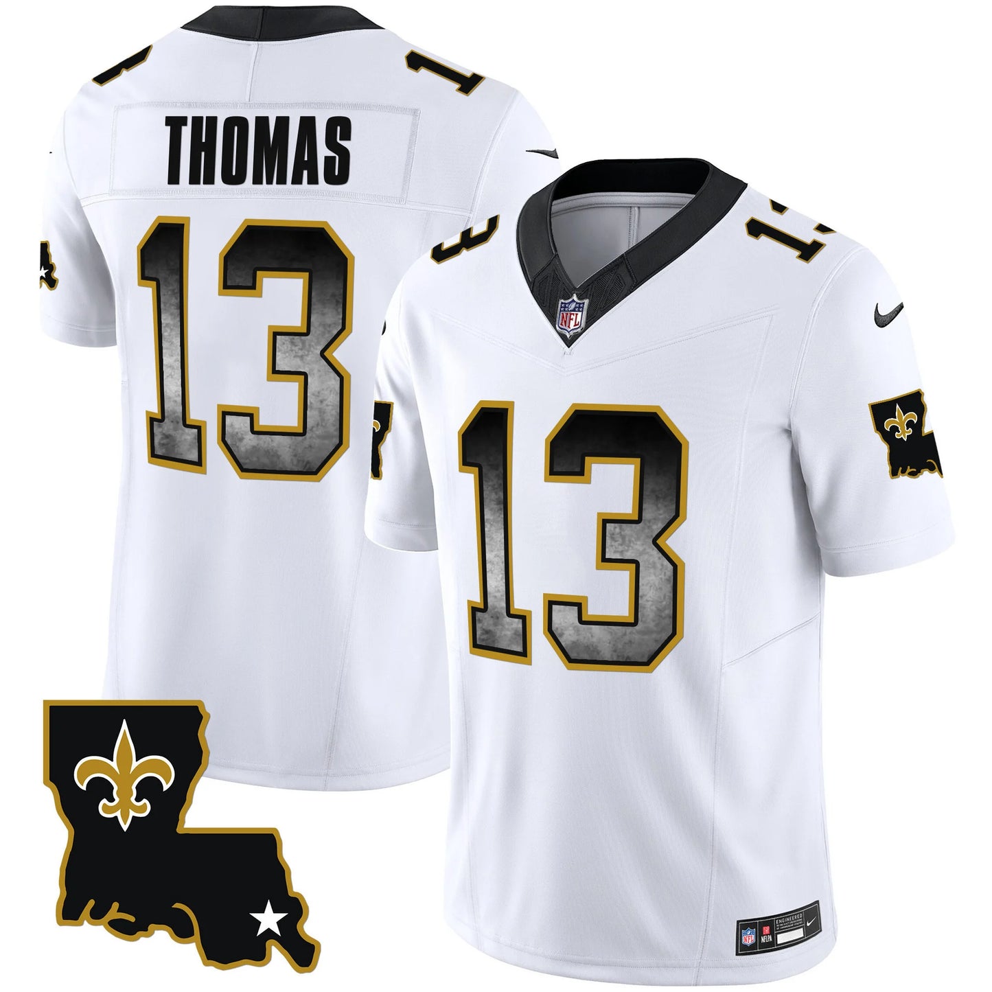Men's New Orleans Saints 1987 Legacy Arch Smoke Jersey - All Stitched