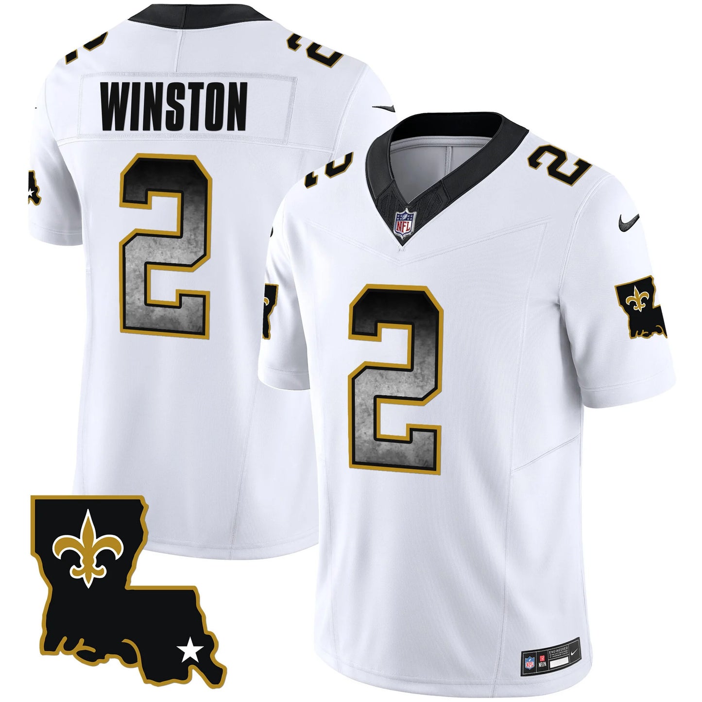 Men's New Orleans Saints 1987 Legacy Arch Smoke Jersey - All Stitched