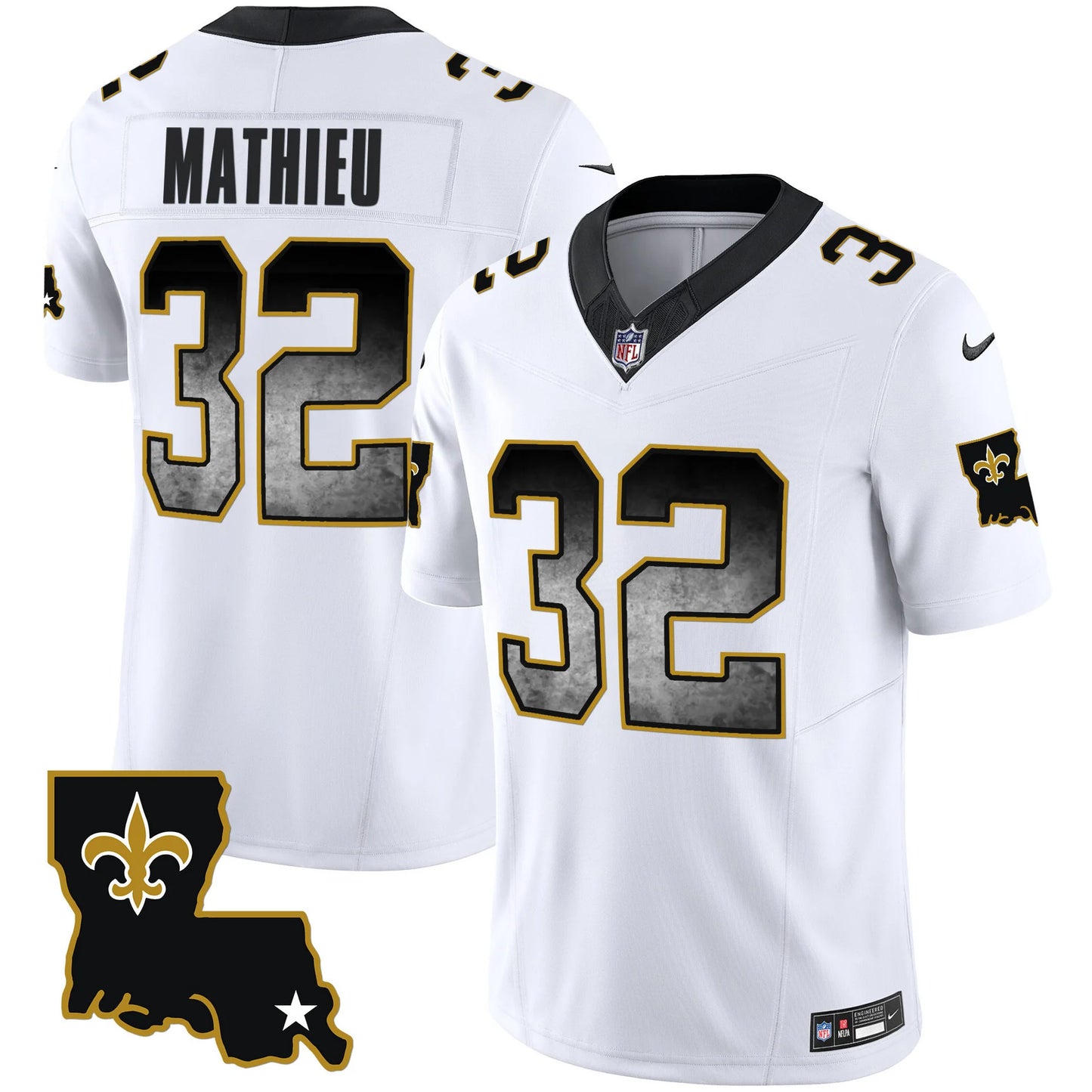Men's New Orleans Saints 1987 Legacy Arch Smoke Jersey - All Stitched