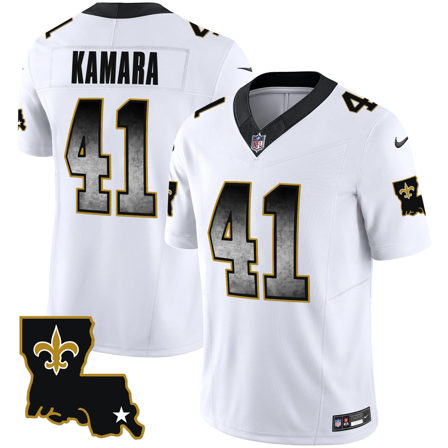 Men's New Orleans Saints 1987 Legacy Arch Smoke Jersey - All Stitched