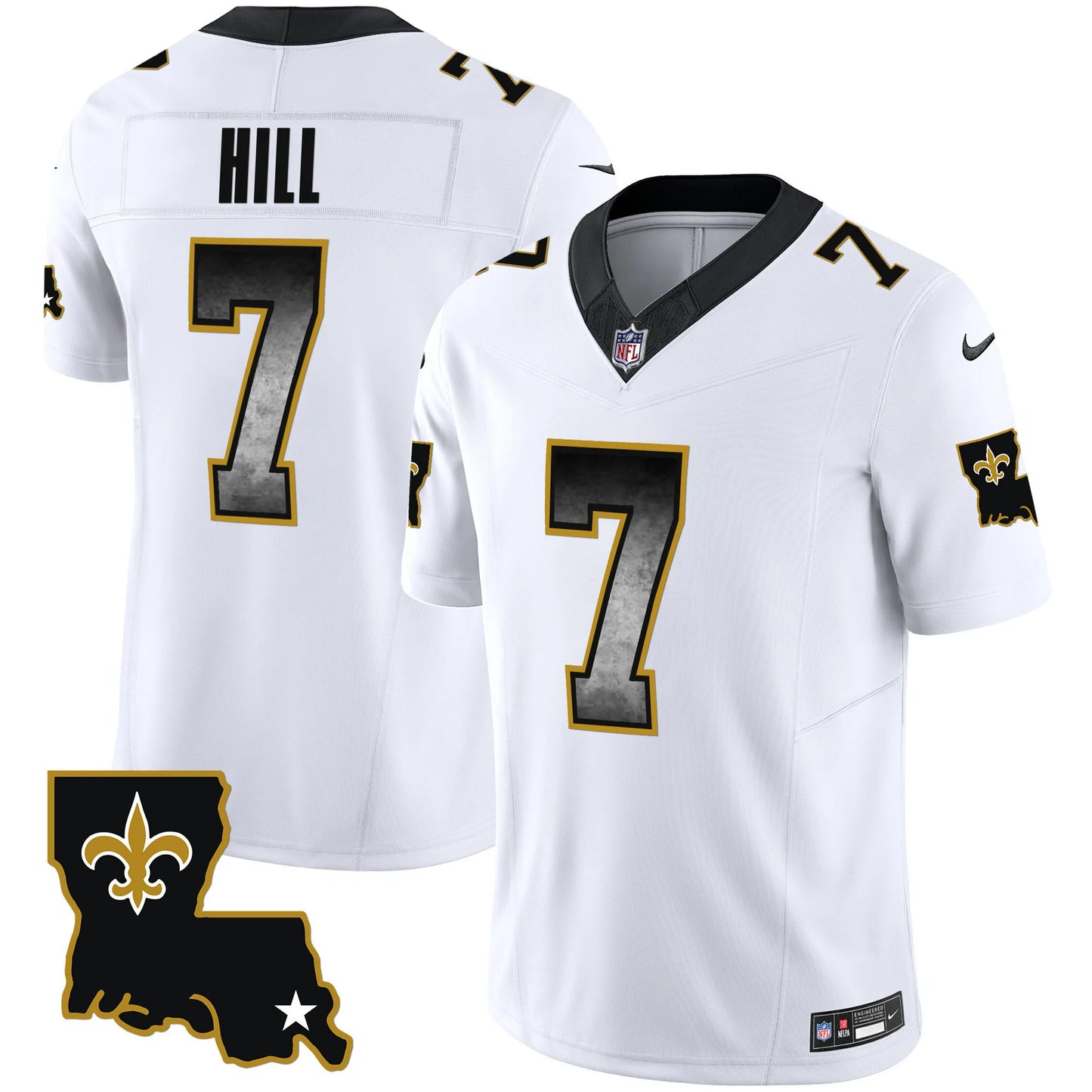 Men's New Orleans Saints 1987 Legacy Arch Smoke Jersey - All Stitched