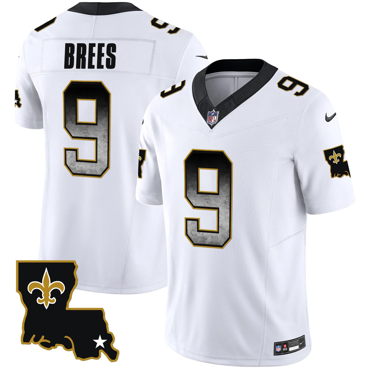 Men's New Orleans Saints 1987 Legacy Arch Smoke Jersey - All Stitched