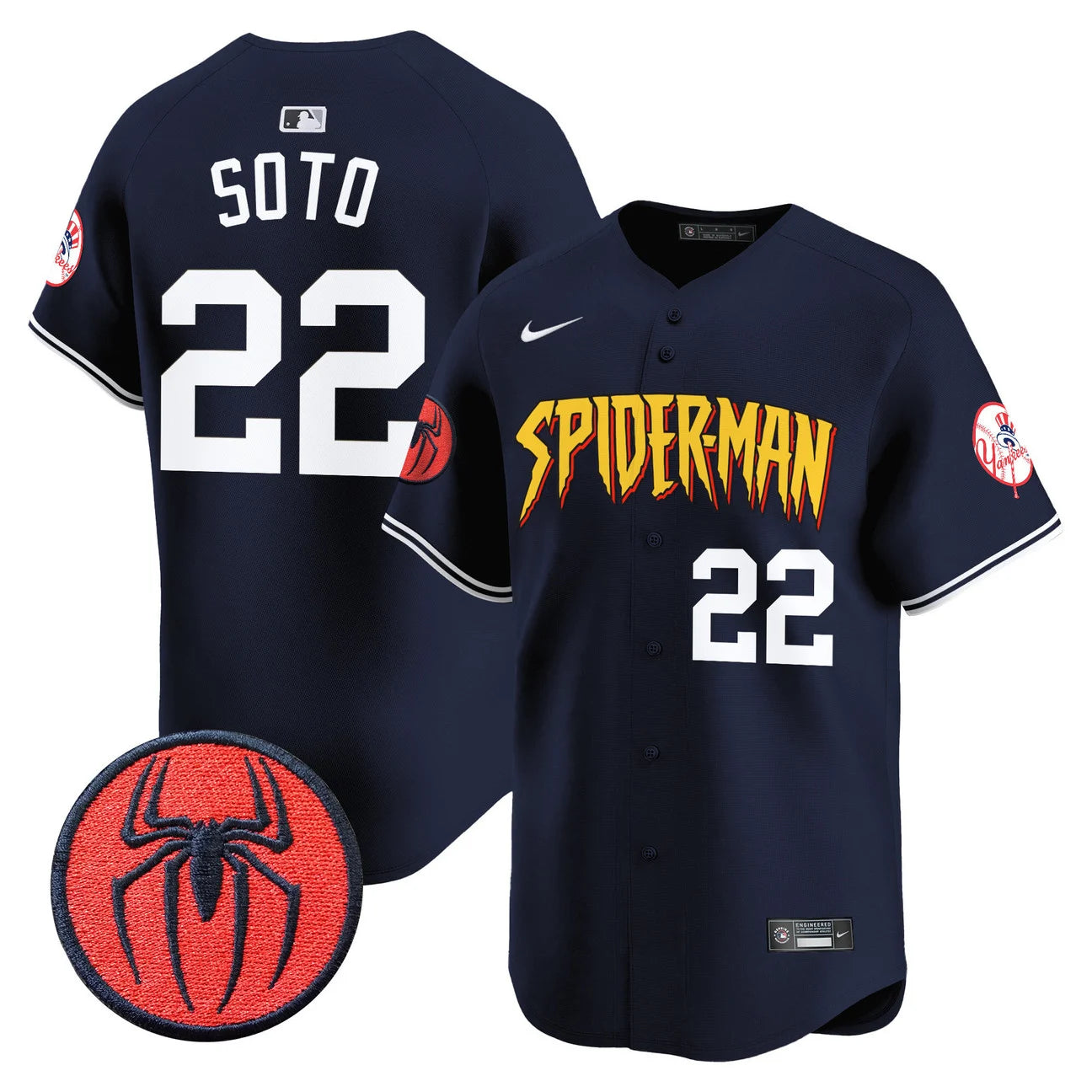 Men's New York Yankees Spider-Man Vapor Premier Limited Jersey - All Stitched