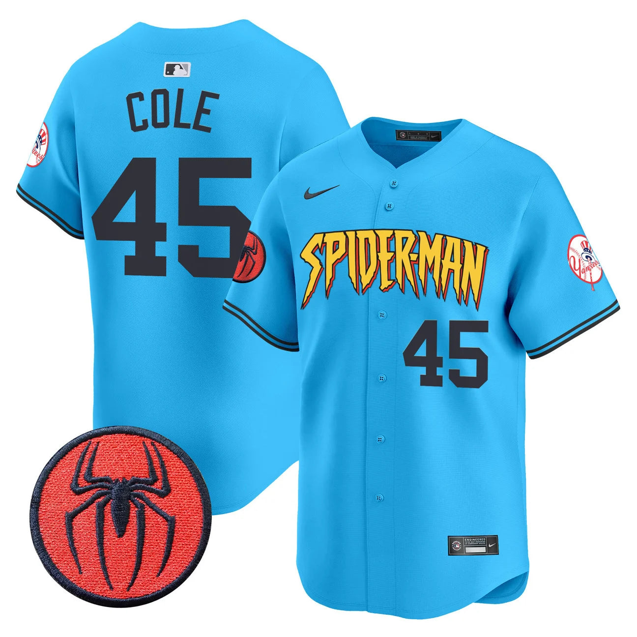 Men's New York Yankees Spider-Man Vapor Premier Limited Jersey - All Stitched