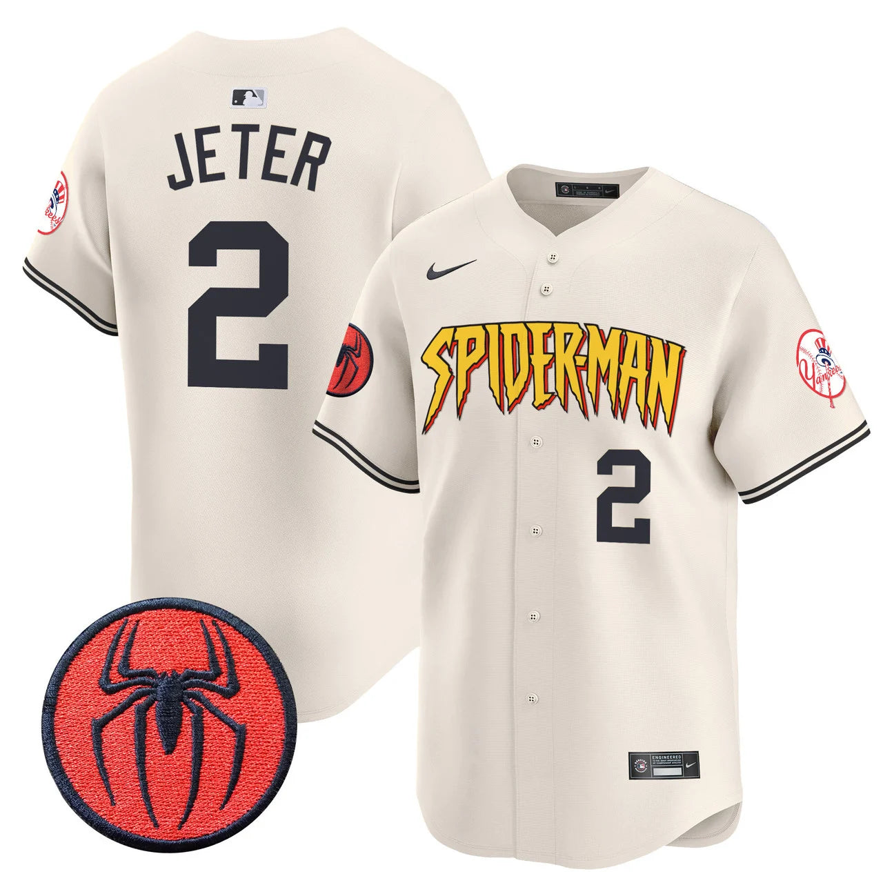 Men's New York Yankees Spider-Man Vapor Premier Limited Jersey - All Stitched