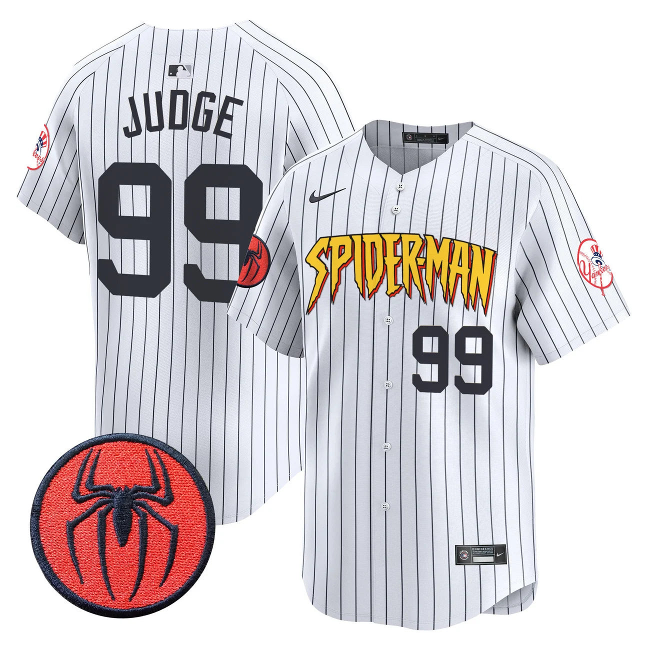 Men's New York Yankees Spider-Man Vapor Premier Limited Jersey - All Stitched
