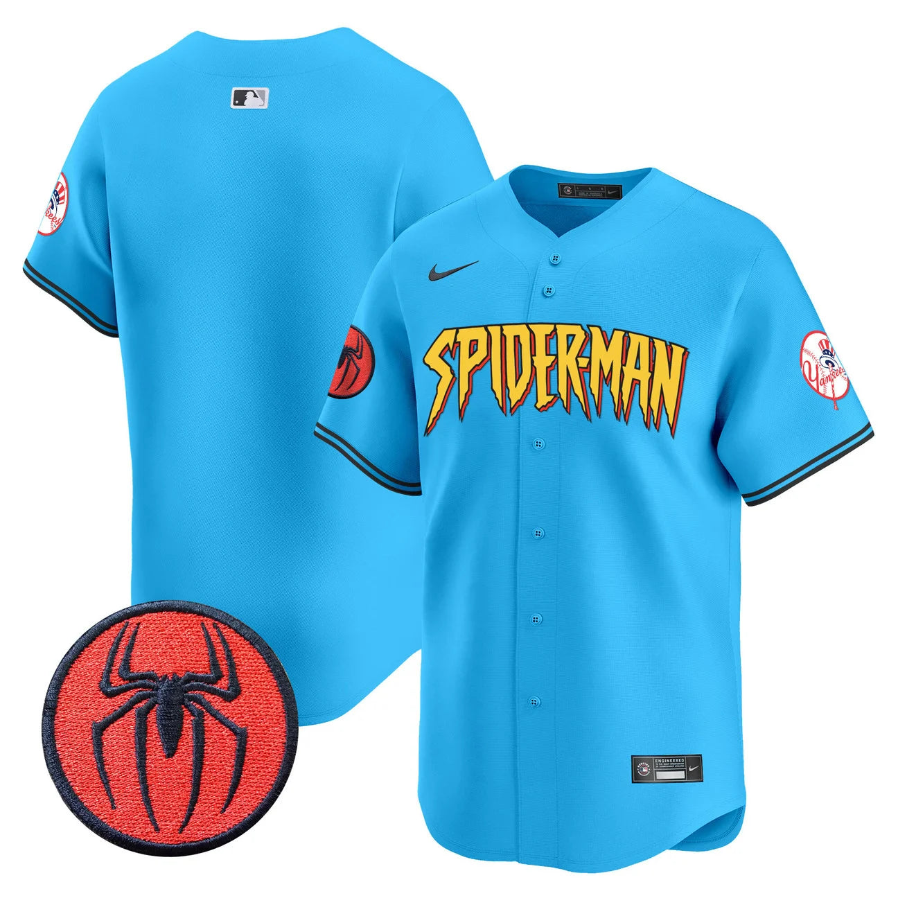 Men's New York Yankees Spider-Man Team Jersey