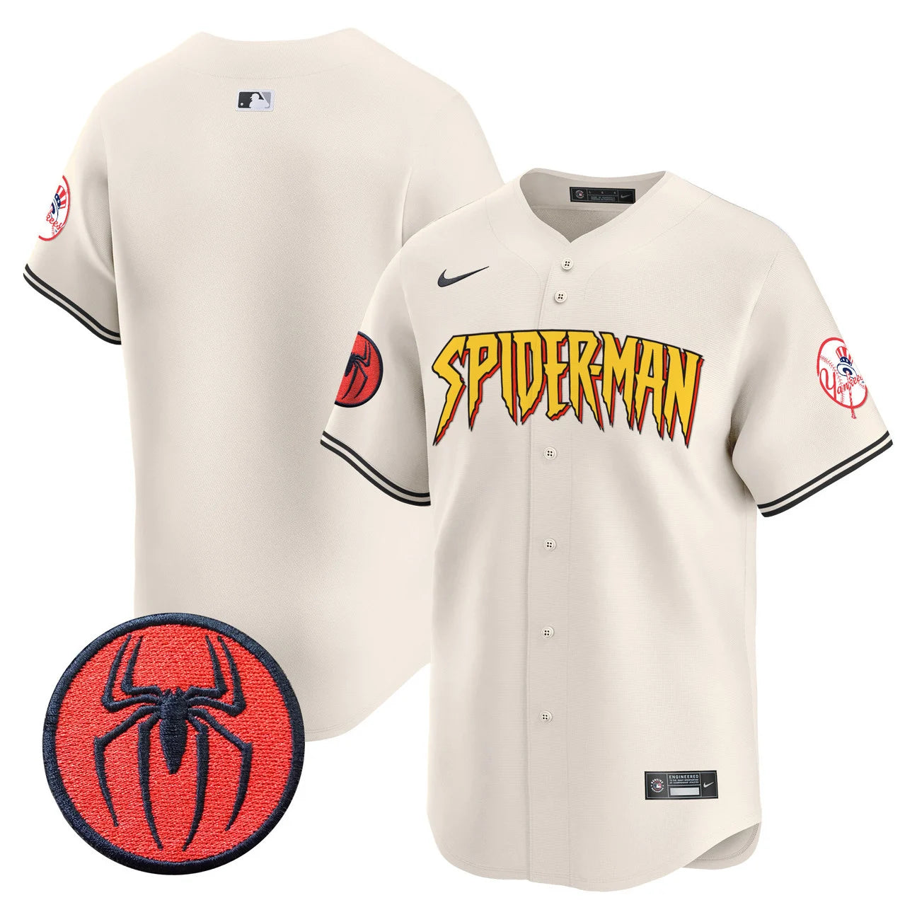 Men's New York Yankees Spider-Man Vapor Premier Limited Jersey - All Stitched