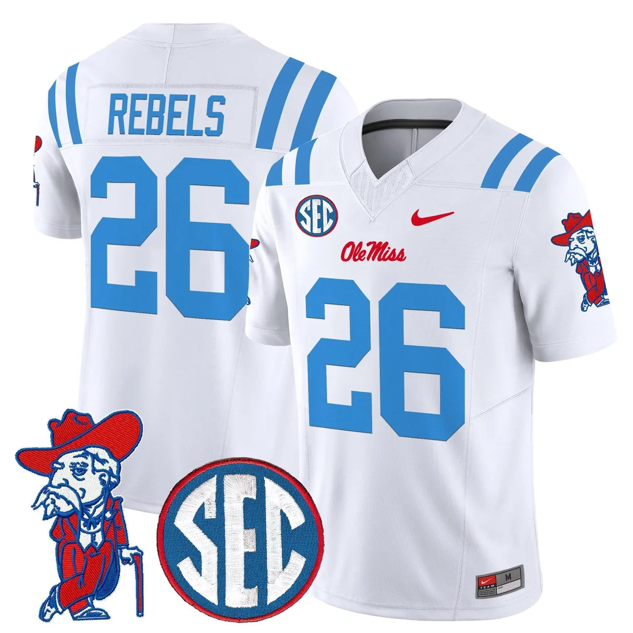 Men's Ole Miss Rebels 2026 Vapor Limited Jersey V2 - All Stitched