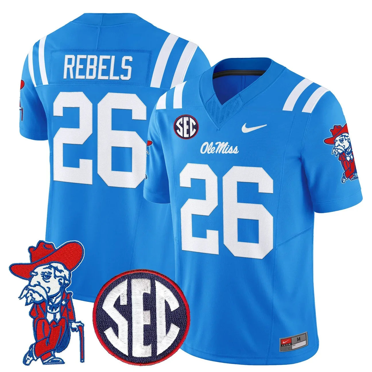Men's Ole Miss Rebels 2026 Vapor Limited Jersey V2 - All Stitched