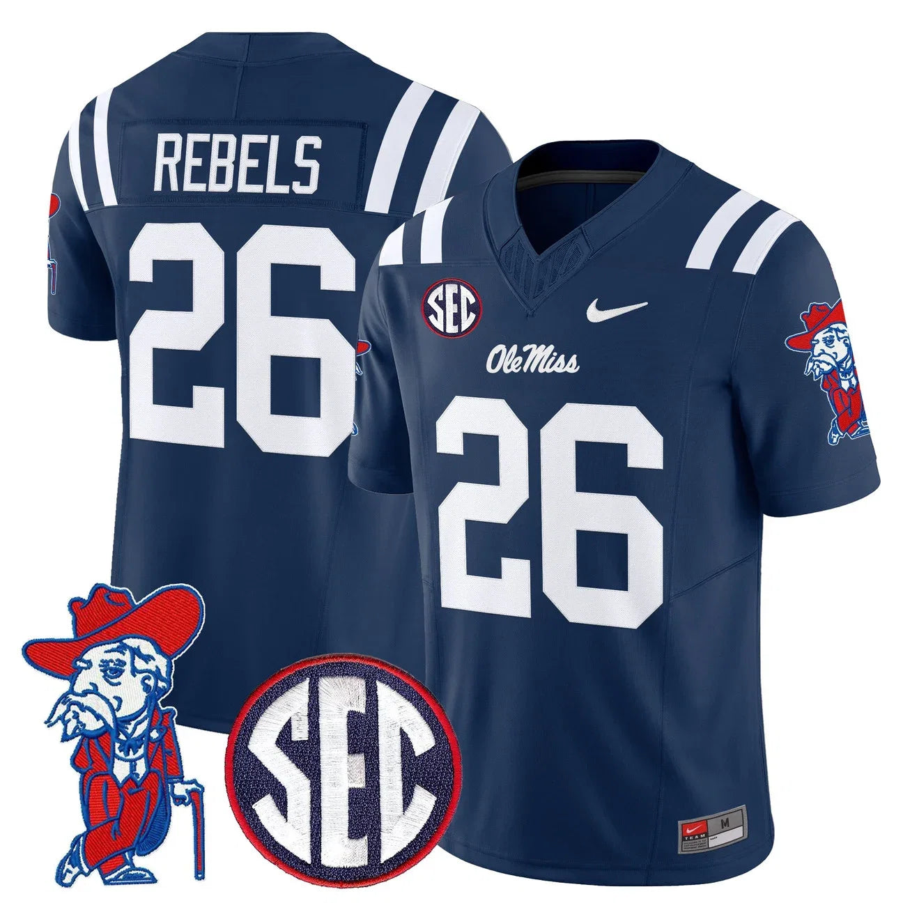 Men's Ole Miss Rebels 2026 Vapor Limited Jersey V2 - All Stitched