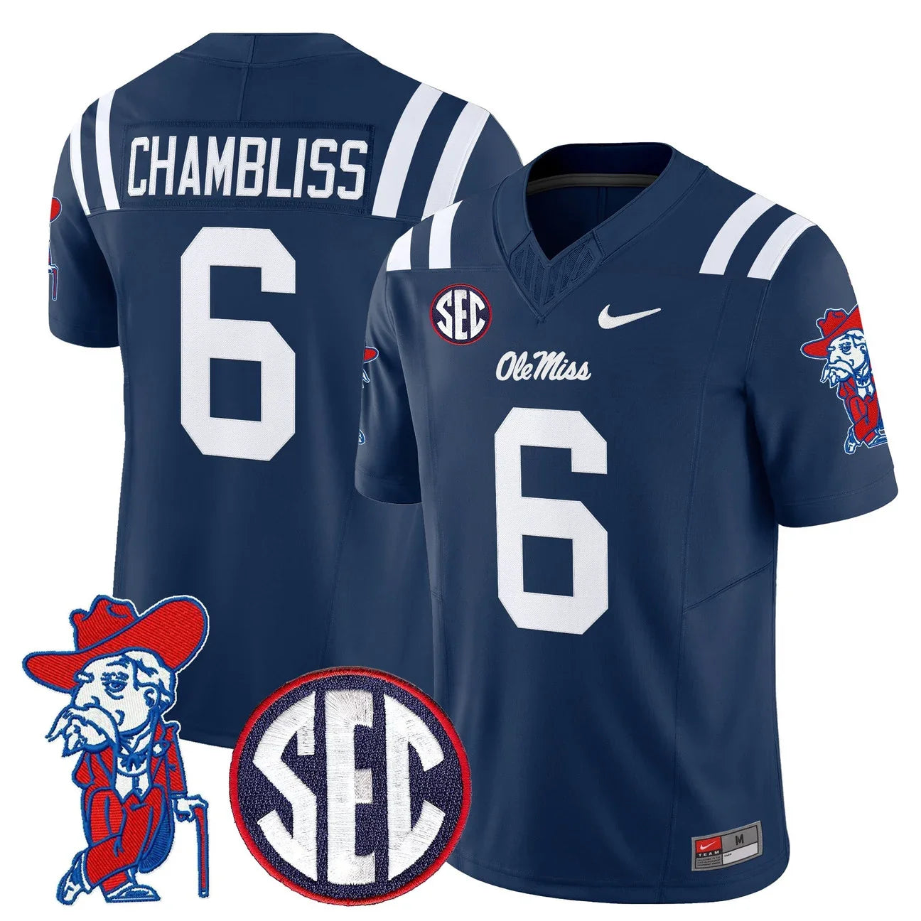 Men's Ole Miss Rebels 2026 Vapor Limited Jersey V2 - All Stitched