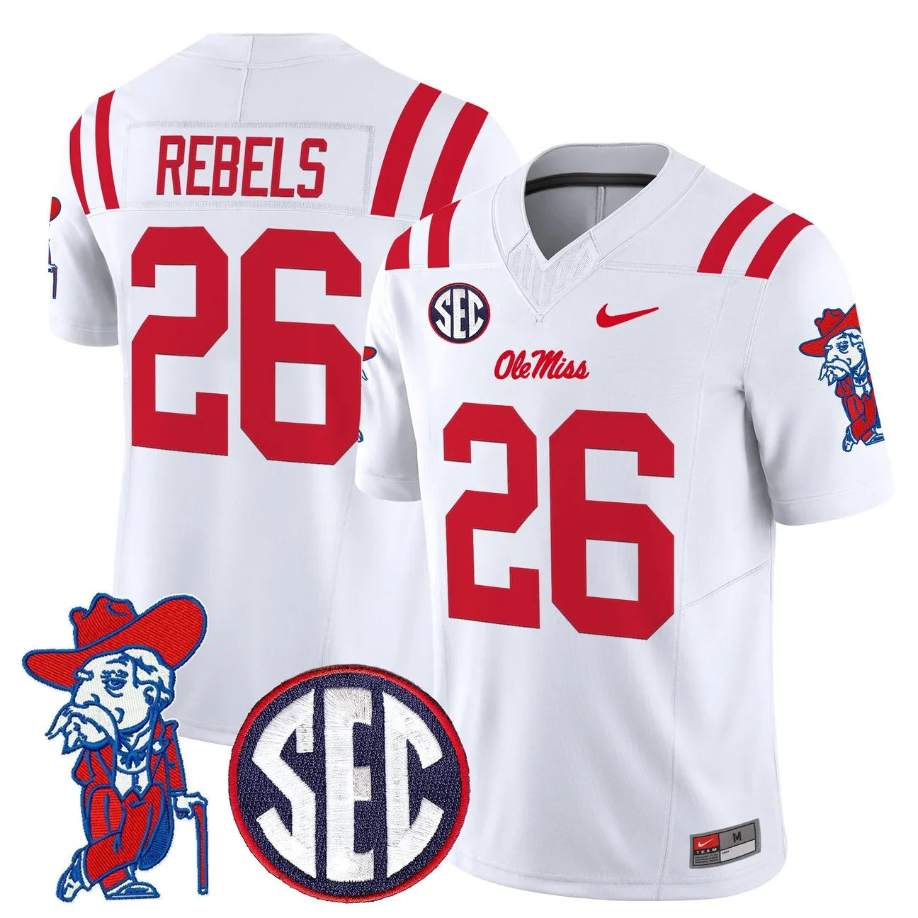 Men's Ole Miss Rebels 2026 Vapor Limited Jersey V2 - All Stitched