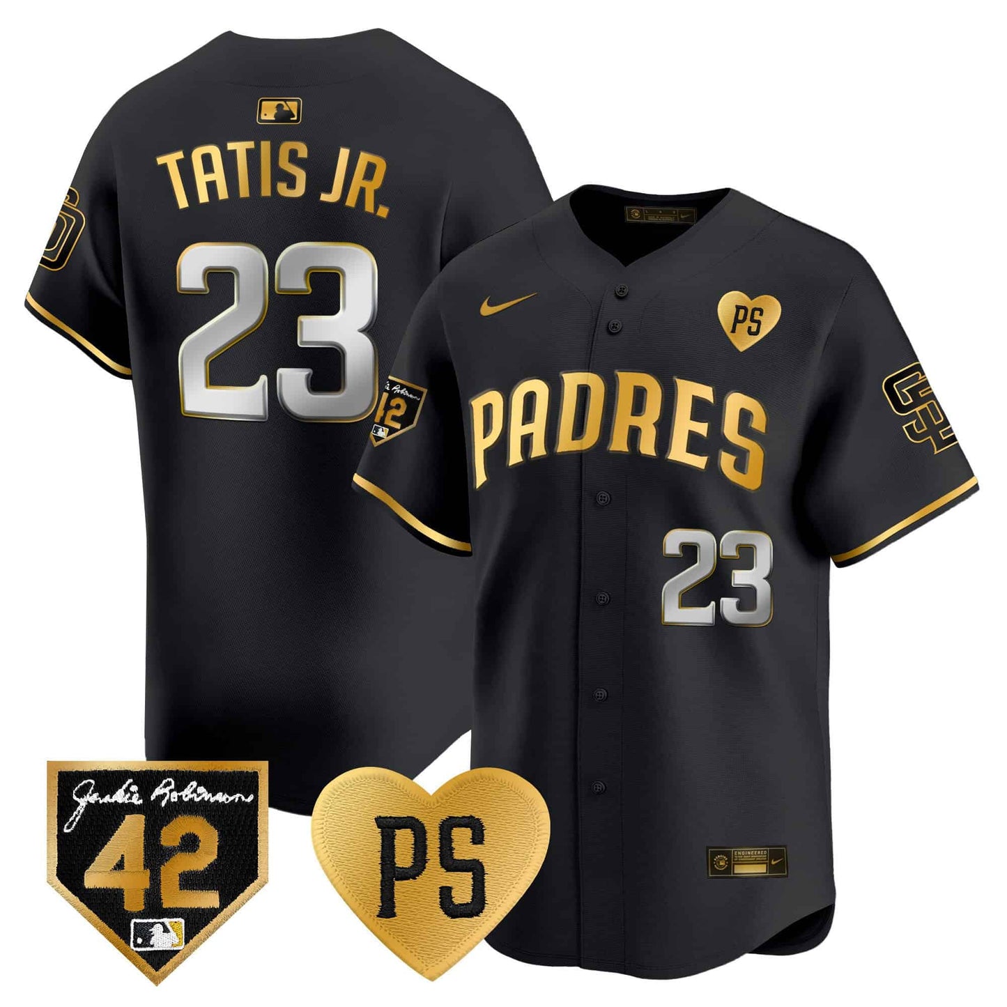Men’s Padres 2024 “For Peter” & Robinson Patch Vapor Premier Limited Jersey – All Stitched