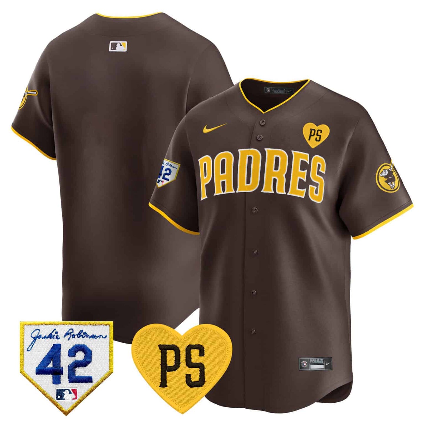 Men’s Padres 2024 “For Peter” & Robinson Patch Vapor Premier Limited Jersey – All Stitched