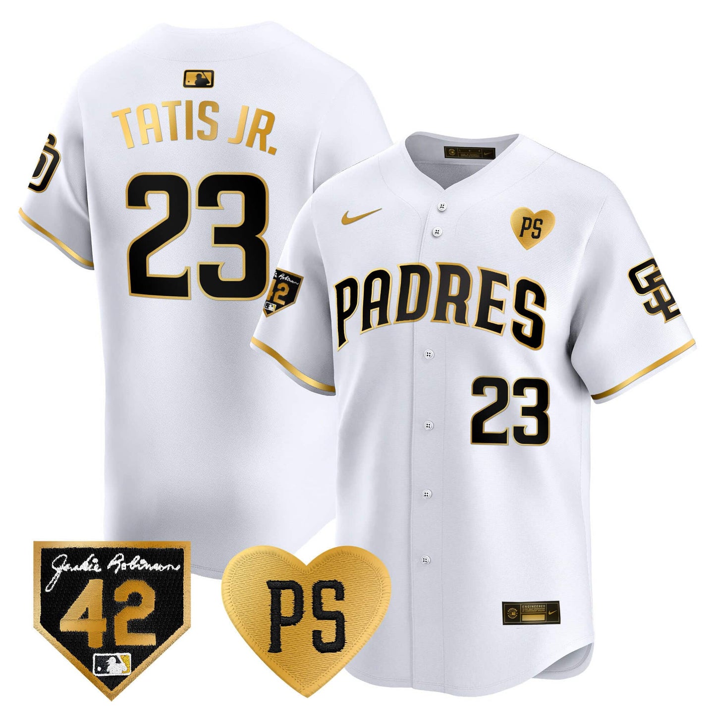 Men’s Padres 2024 “For Peter” & Robinson Patch Vapor Premier Limited Jersey – All Stitched