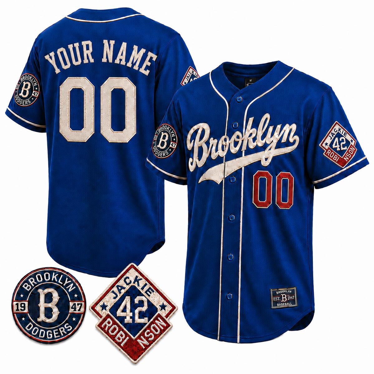 42 Robinson Legacy Heritage Custom Baseball Jersey in Royal
