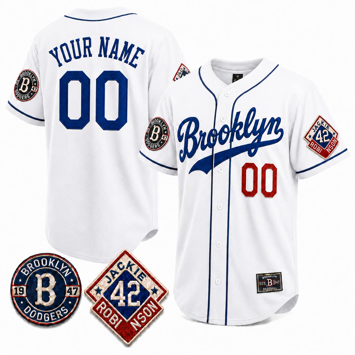 42 Robinson Legacy Heritage Custom Baseball Jersey - All Stitched