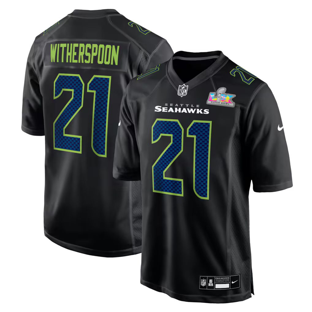 Seattle Seahawks Super Bowl LX Patch Carbon Jersey 