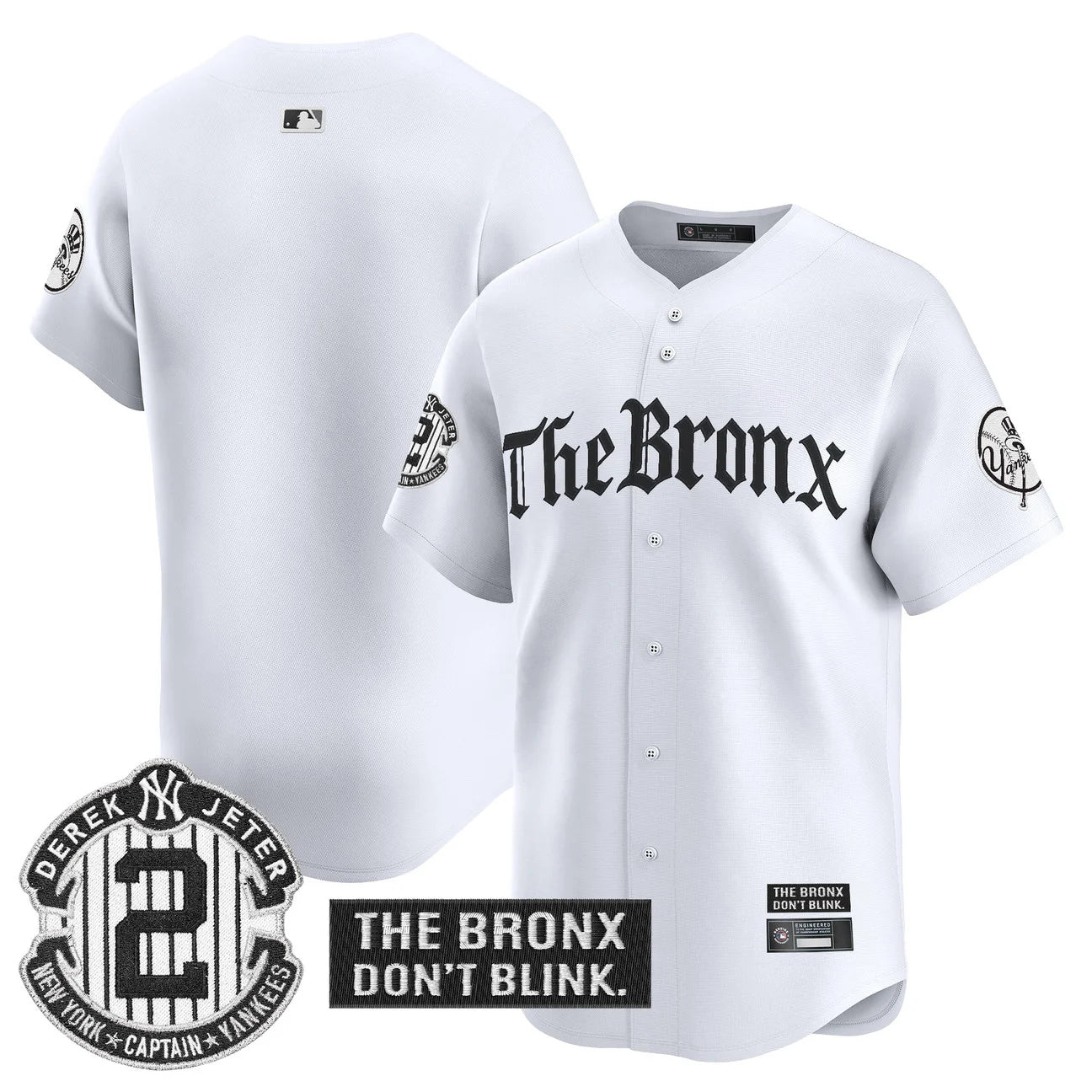 Men's Yankees 'The Bronx - Gothic Ink Drop Edition' Vapor Premier Limited Jersey - All Stitched