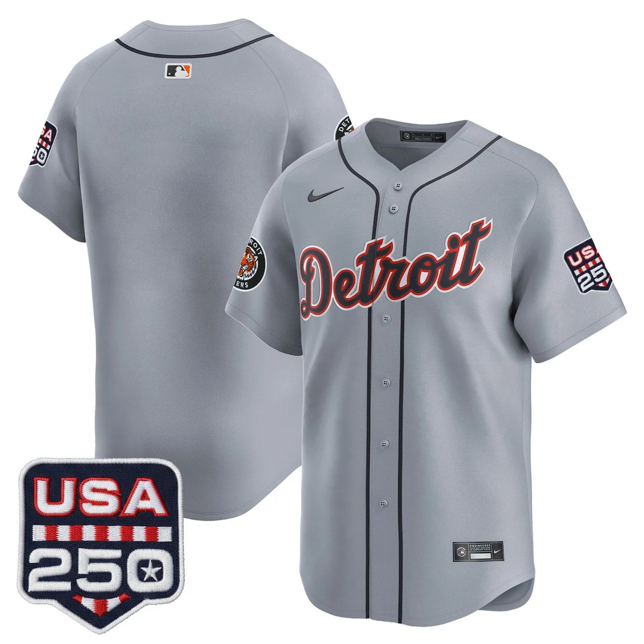 Men's Detroit Tigers USA 250 Fourth of July Vapor Premier Limited Jersey - All Stitched