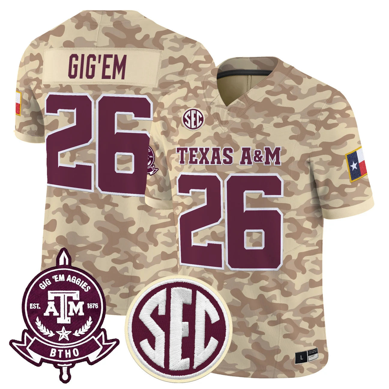 Texas A&M Aggies 2026 'Honor and Support' Vapor Limited Jersey - All Stitched