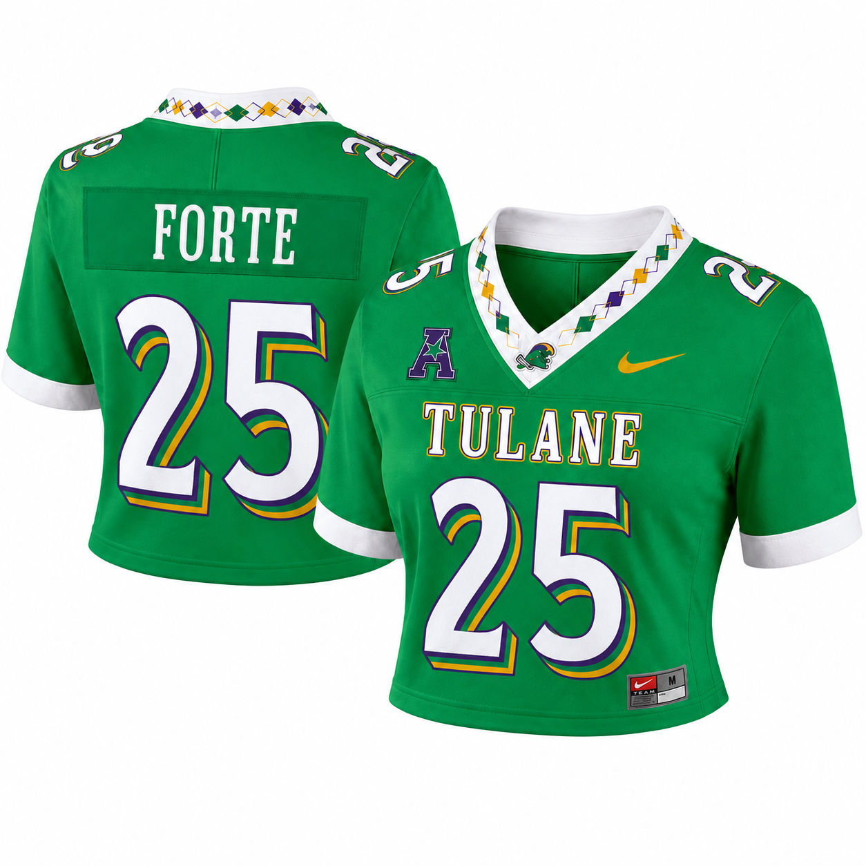 Women's Tulane Green Wave 2026 City Edition Crop Top Jersey - All Stitched