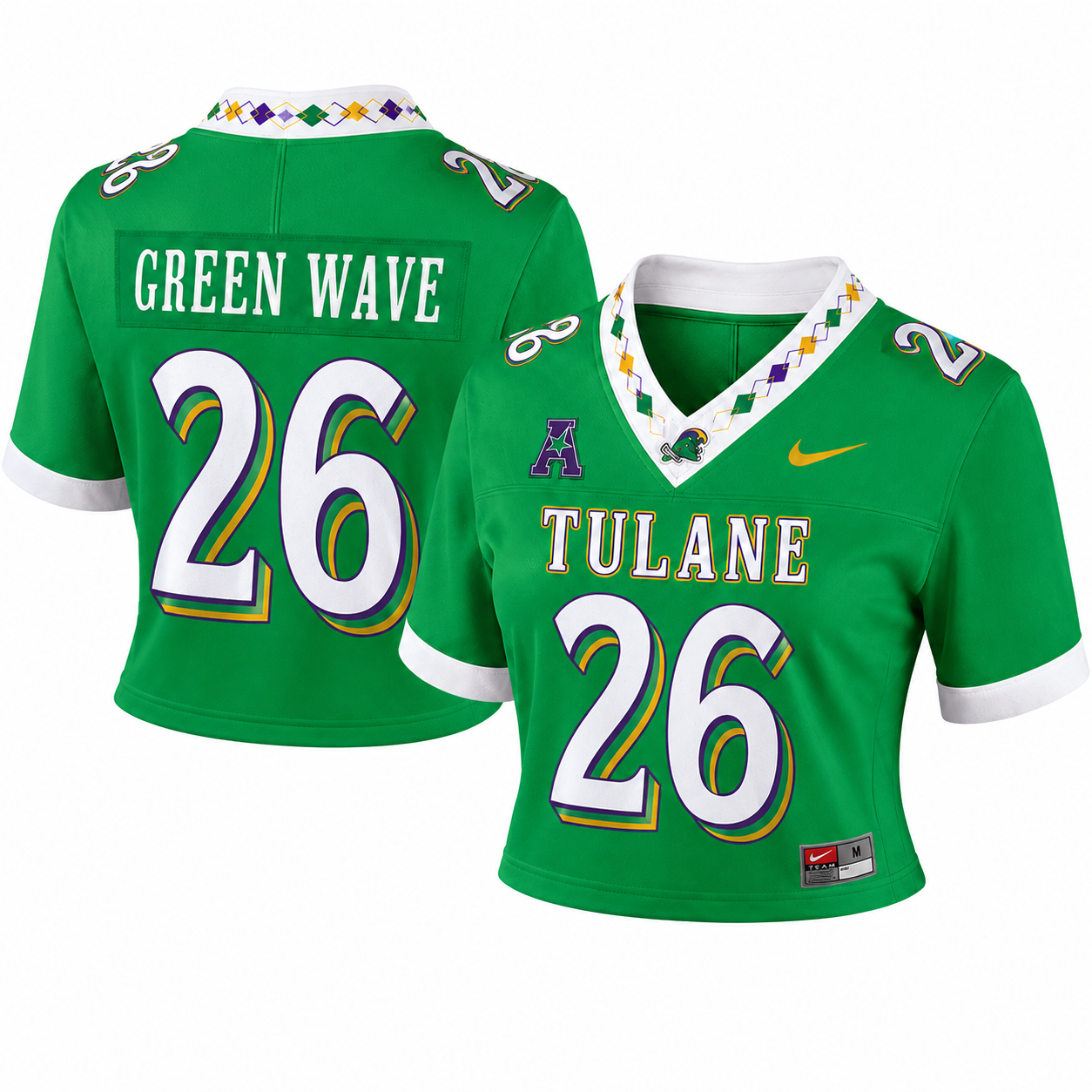 Women's Tulane Green Wave 2026 City Edition Crop Top Jersey - All Stitched