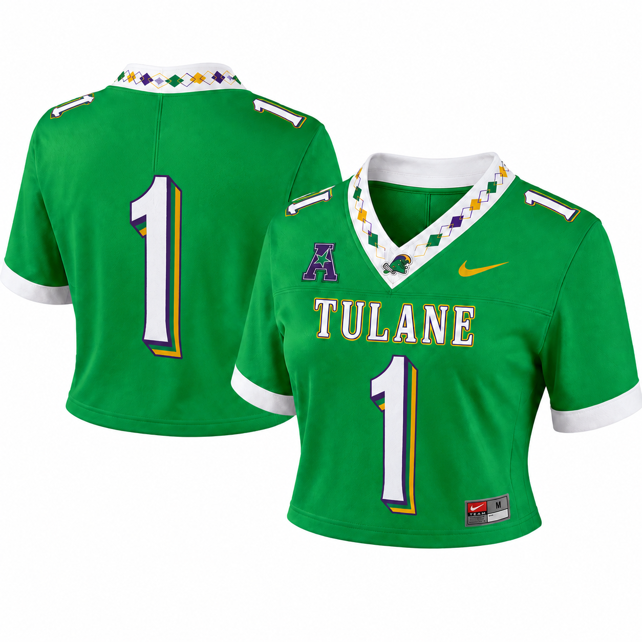 Women's Tulane Green Wave 2026 City Edition Crop Top Jersey - All Stitched