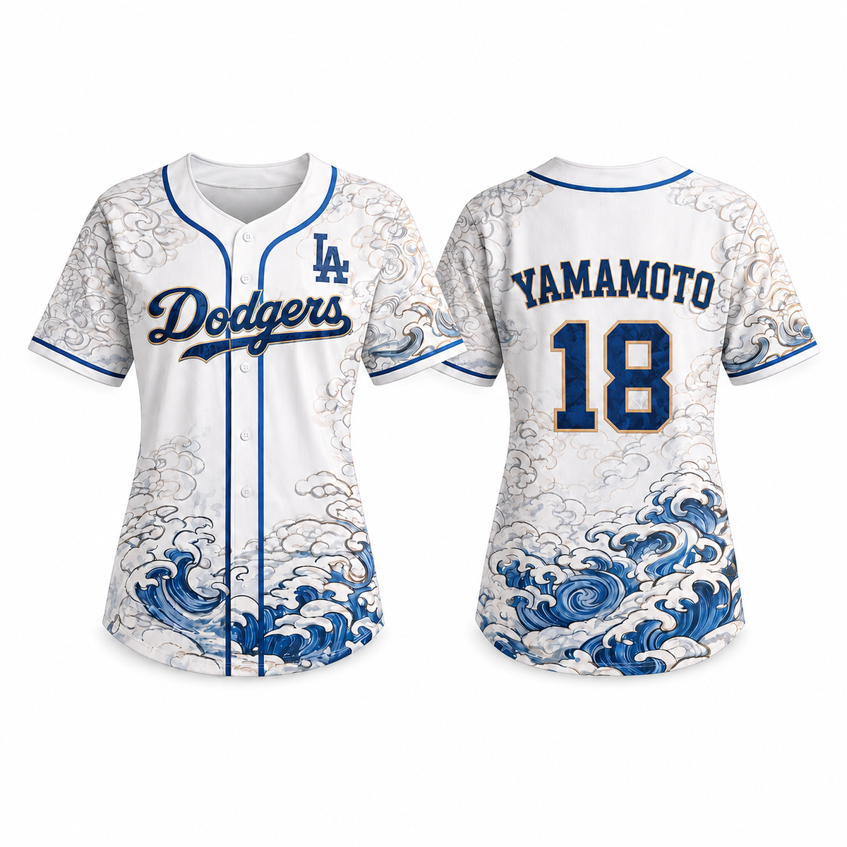 Women's Los Angeles Wave Heritage Baseball Jersey - All Stitched